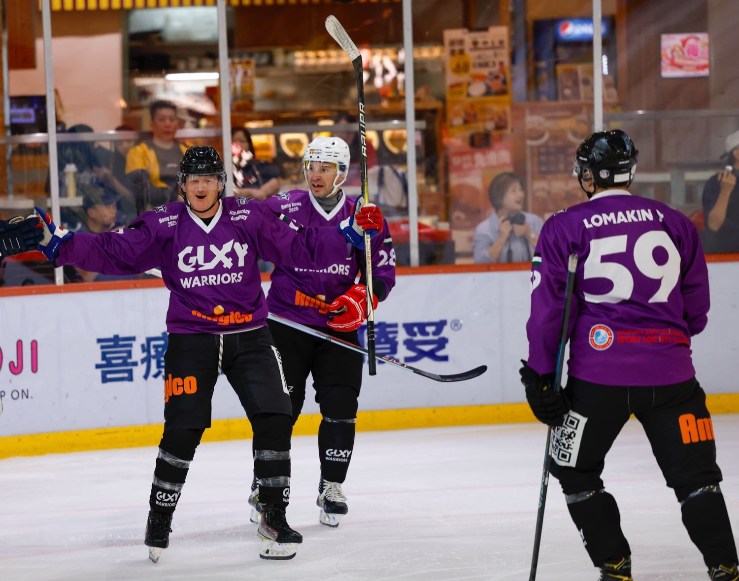 Youth ice hockey action shot Dubai