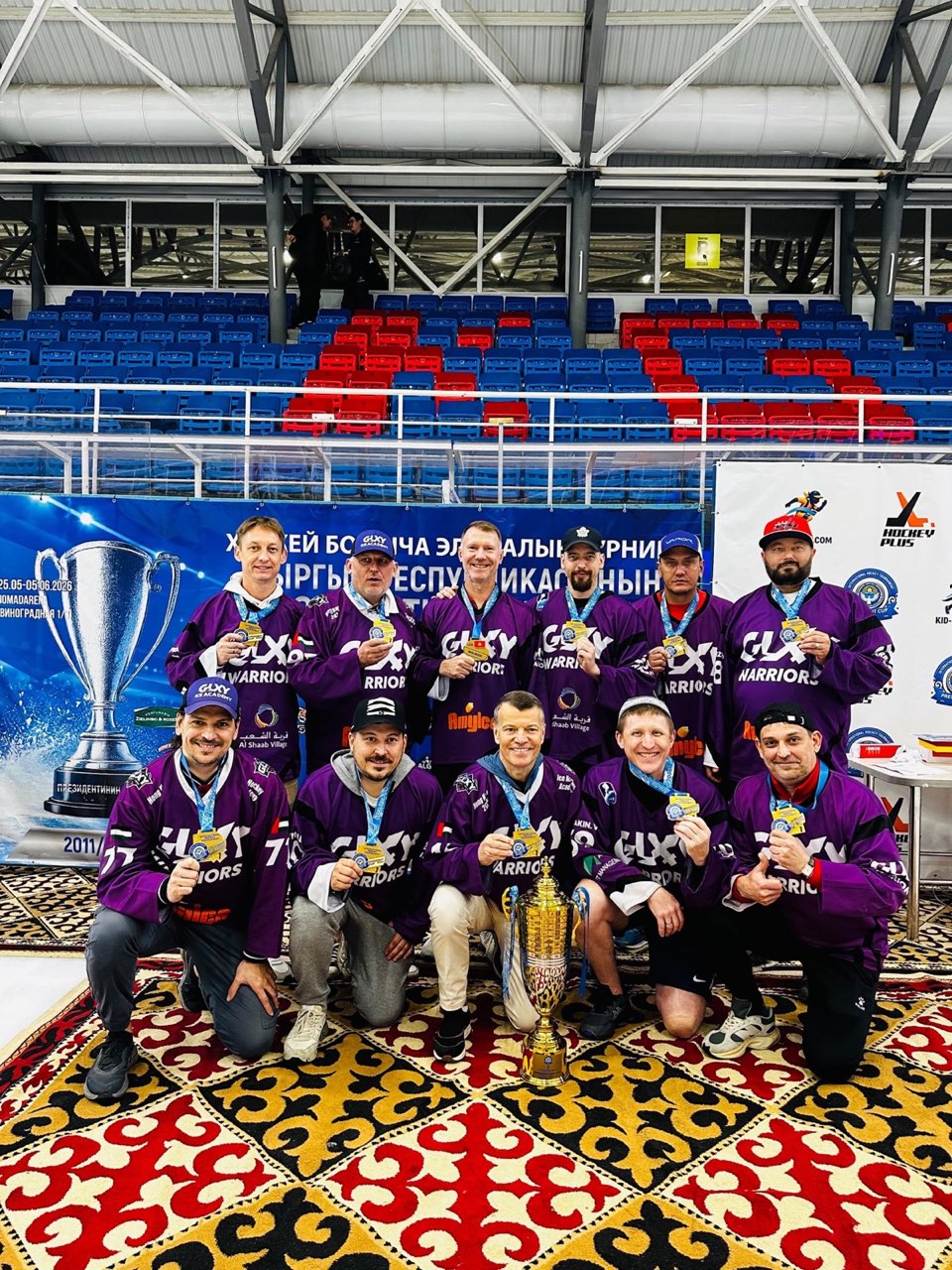 Galaxy team with medals