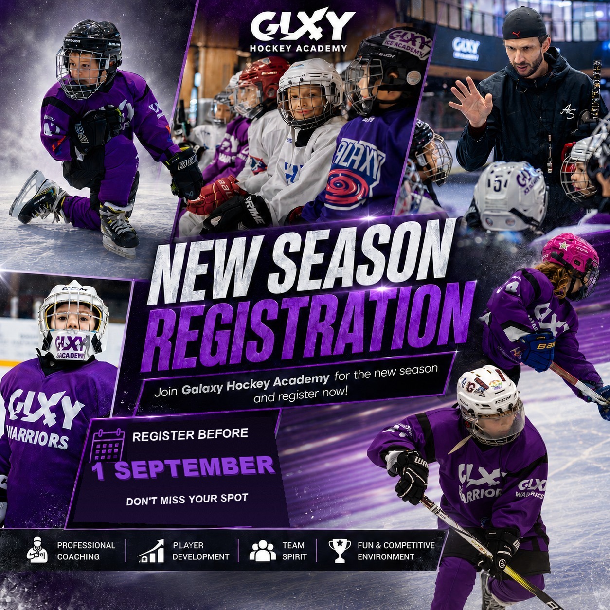 Galaxy Hockey Academy: New Season Registration, register before 1 September