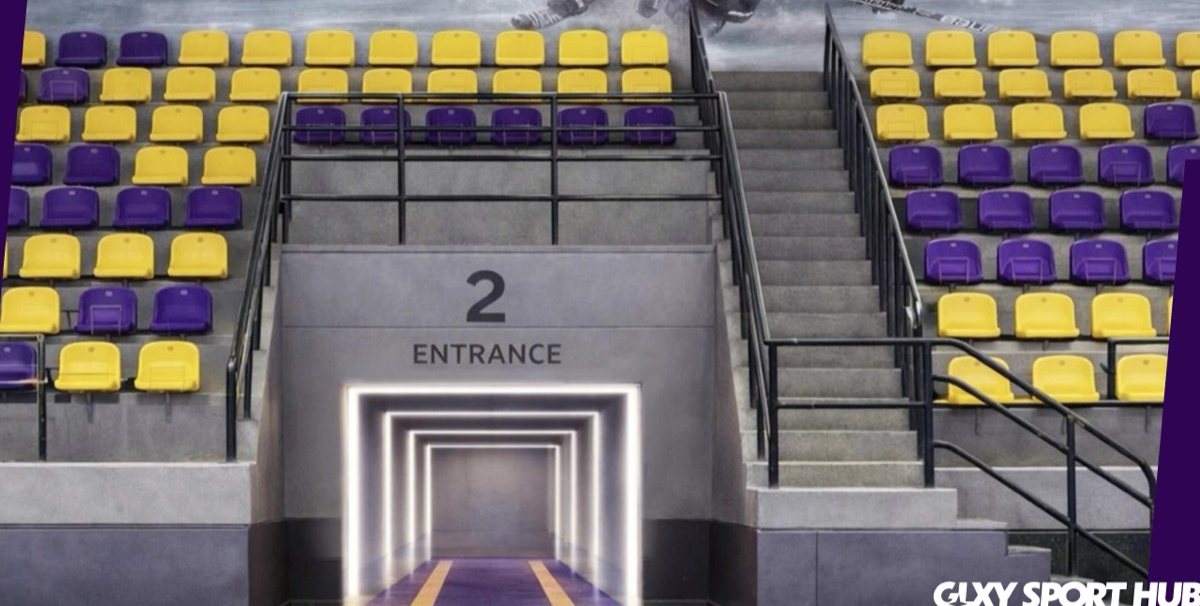 Galaxy Arena stand and entrance, design render